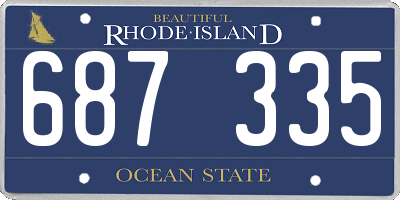 RI license plate 687335