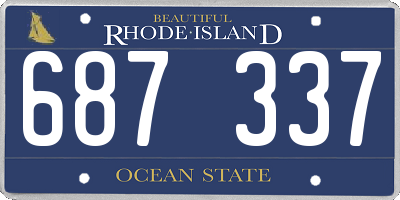 RI license plate 687337