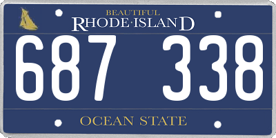 RI license plate 687338