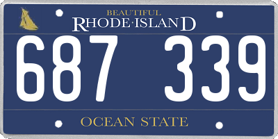 RI license plate 687339