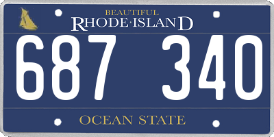 RI license plate 687340