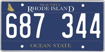 RI license plate 687344