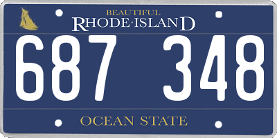 RI license plate 687348