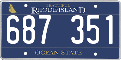 RI license plate 687351