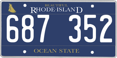 RI license plate 687352