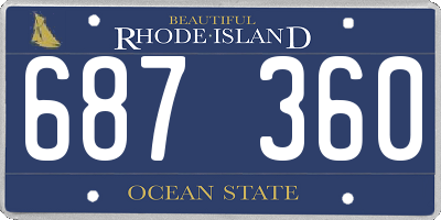 RI license plate 687360