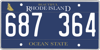 RI license plate 687364