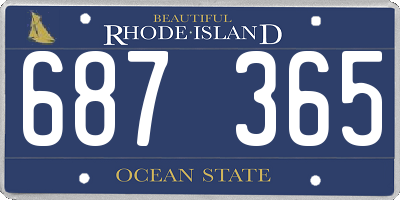 RI license plate 687365