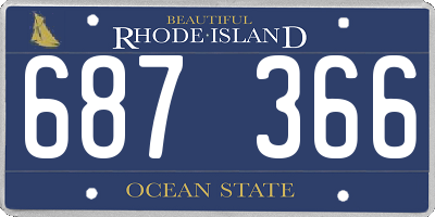 RI license plate 687366