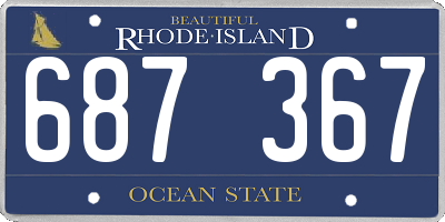 RI license plate 687367