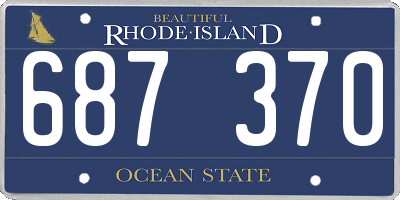 RI license plate 687370