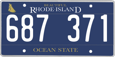 RI license plate 687371