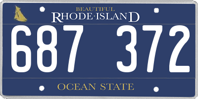 RI license plate 687372