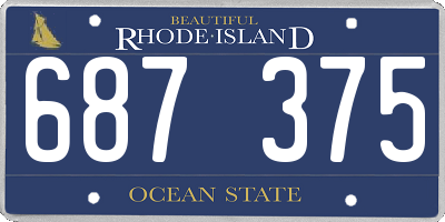 RI license plate 687375