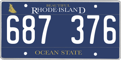 RI license plate 687376