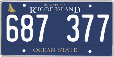 RI license plate 687377
