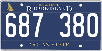 RI license plate 687380