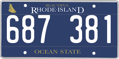 RI license plate 687381