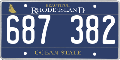 RI license plate 687382