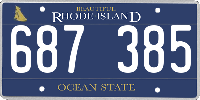 RI license plate 687385