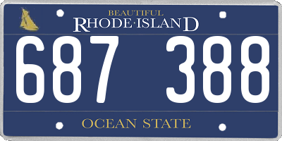 RI license plate 687388