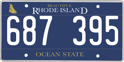 RI license plate 687395