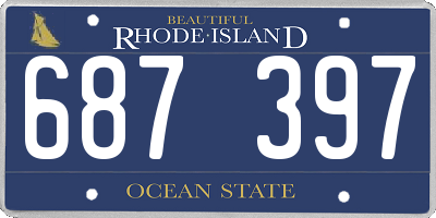 RI license plate 687397