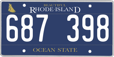 RI license plate 687398