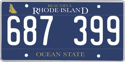 RI license plate 687399