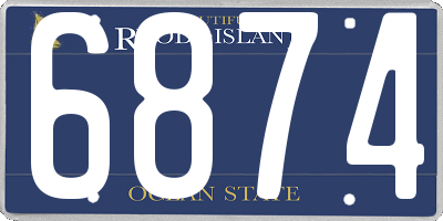 RI license plate 6874