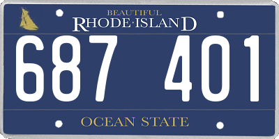 RI license plate 687401