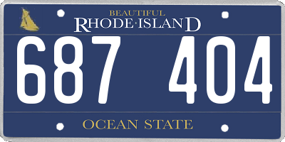 RI license plate 687404