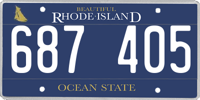 RI license plate 687405