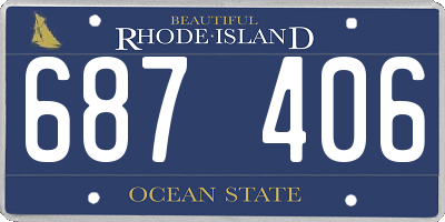 RI license plate 687406