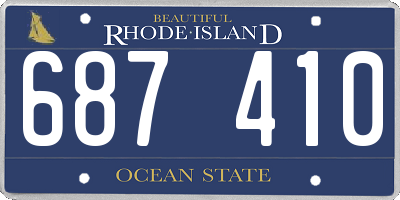 RI license plate 687410