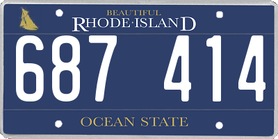 RI license plate 687414