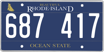 RI license plate 687417