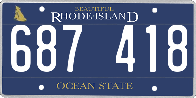 RI license plate 687418
