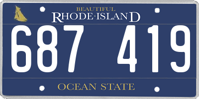 RI license plate 687419