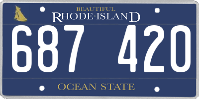 RI license plate 687420