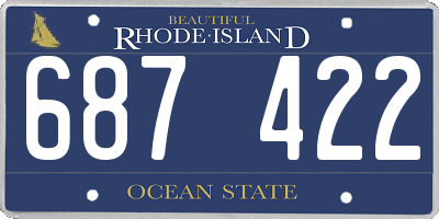 RI license plate 687422