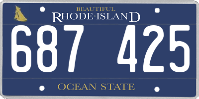 RI license plate 687425