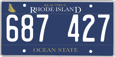 RI license plate 687427