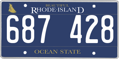 RI license plate 687428