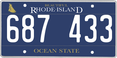 RI license plate 687433
