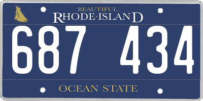 RI license plate 687434
