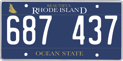 RI license plate 687437