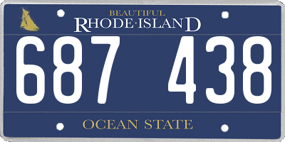 RI license plate 687438