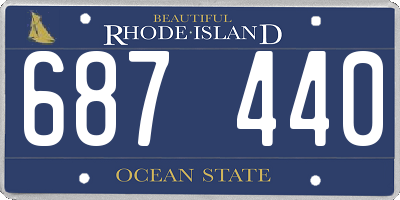 RI license plate 687440