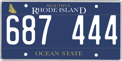 RI license plate 687444
